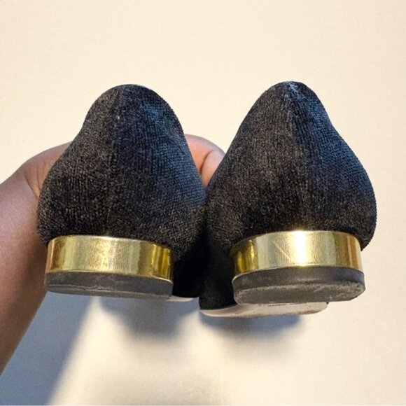 Charlotte Olympia Kitty Flats Black Velvet Size 36 EUC - Picture 8 of 11